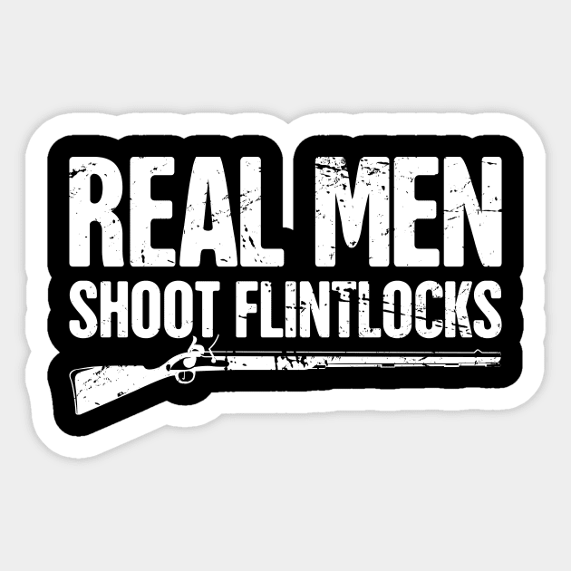 Historical American Civil War Reenactor Flintlock Sticker by MeatMan